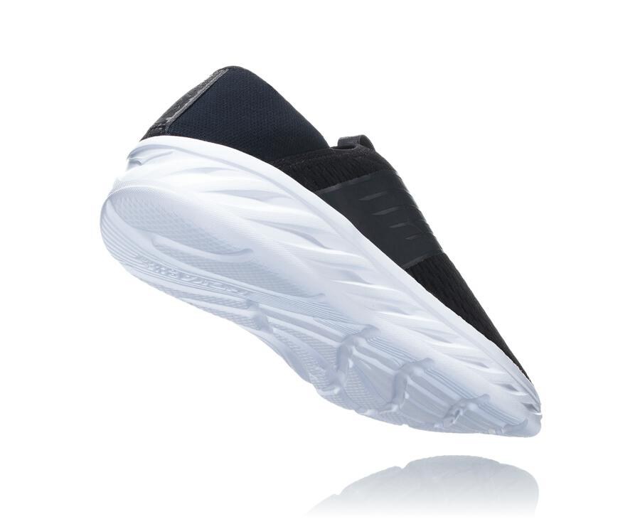 Hoka One One Sandale Panske Čierne/Biele - ORA Recovery - 54260-XBIK